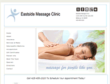 Tablet Screenshot of eastsidemassageclinic.com